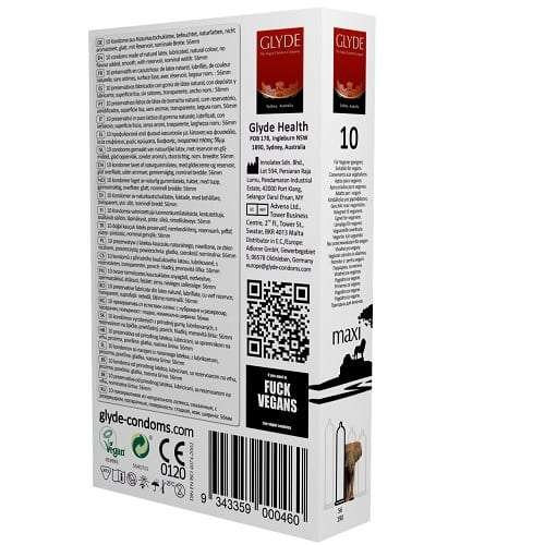 Glyde Ultra Vegan Condoms 100 Bulk Pack